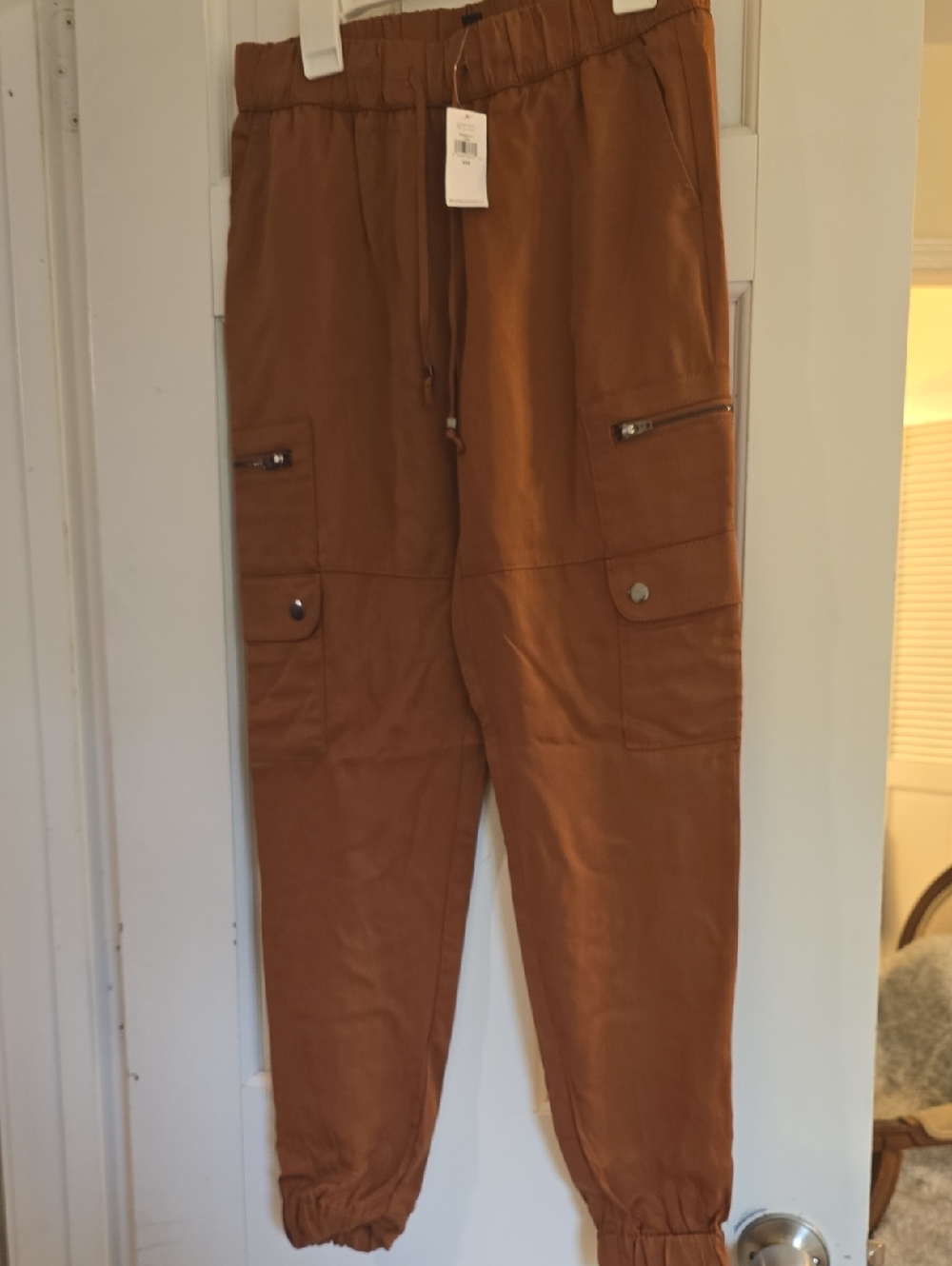 Banana Republic Factory Women's Rust Brown Cargo Joggers New With Tags